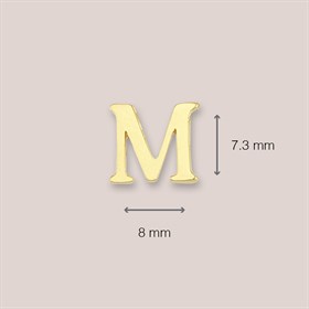 14 Ayar Altın M Harf Küpe