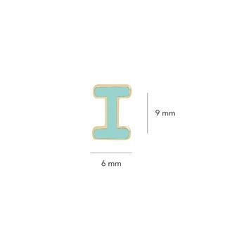 14 Ayar Altın Mineli I Harf Küpe