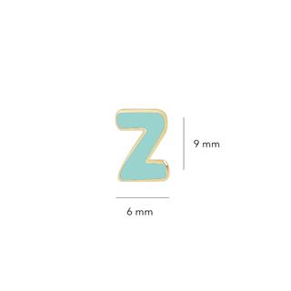 14 Ayar Altın Mineli Z Harf Küpe