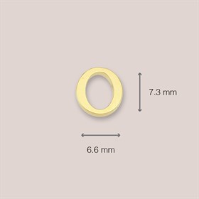 14 Ayar Altın O Harf Küpe