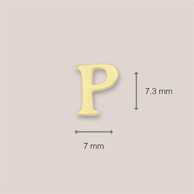 14 Ayar Altın P Harf Küpe