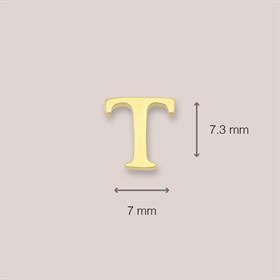 14 Ayar Altın T Harf Küpe