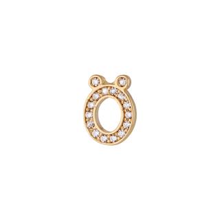 14 Ayar Altın Taşlı Ö Harf Küpe