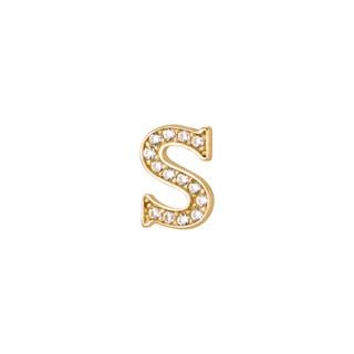 14 Ayar Altın Taşlı S Harf Küpe
