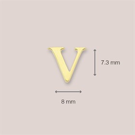 14 Ayar Altın V Harf Küpe