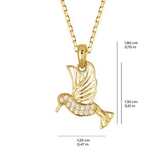 14 Ayar Talı Kuş Altın Kolye