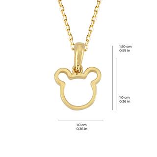 14 Ayar Mickey Mouse Altın Kolye