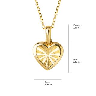 14 Ayar Altın Minik Kalp Kolye
