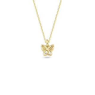 14 Ayar Altın Kelebek Kolye