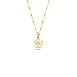 14 Ayar Altın Çiçek Kolye