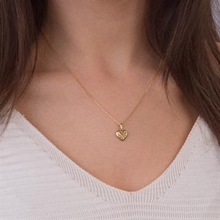 14 Ayar Altın Minik Kalp Kolye