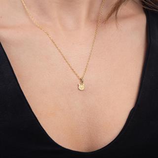 14 Ayar Kedi Altın Kolye Ucu