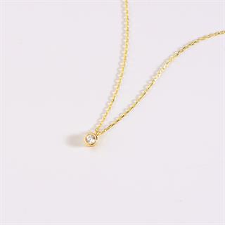 14 Ayar Tektaş Altın Kolye