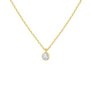 14 Ayar Tektaş Altın Kolye