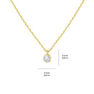 14 Ayar Tektaş Altın Kolye