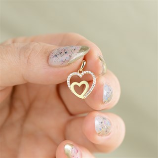 14 Ayar Altın Kalp Kolye Ucu