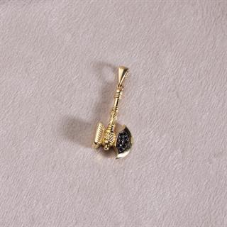 14 Ayar Altın Çift Taraflı Balta Kolye Ucu