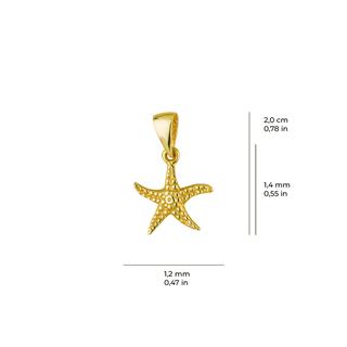 14 Ayar Altın Deniz Yıldızı Kolye Ucu