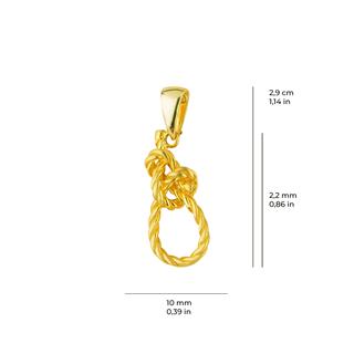 14 Ayar Altın Düğüm Halat Kolye Ucu