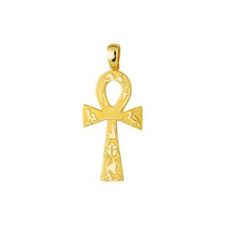 14 Ayar  Altın Antik Mısır Ankh Kolye Ucu