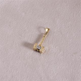 14 Ayar Altın Viking Thor Çekici Kolye Ucu