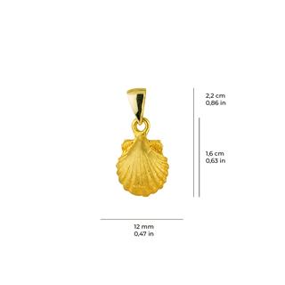 14 Ayar Altın Deniz Kabuğu Kolye Ucu