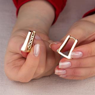 14 Ayar İtalyan Modern Altın Küpe