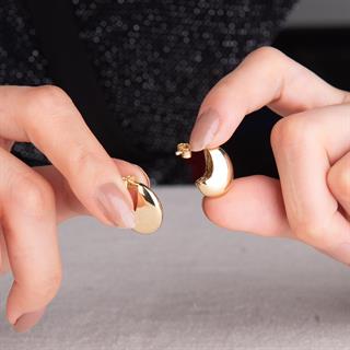 14 Ayar İtalyan Damla Altın Küpe