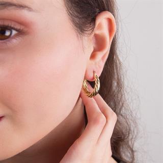 14 Ayar İtalyan Halka Altın Küpe