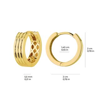 14 Ayar İtalyan Halka Altın Küpe