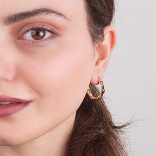 14 Ayar İtalyan Kemik Halka Altın Küpe