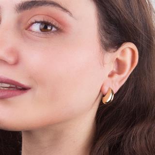 14 Ayar İtalyan Damla Altın Küpe