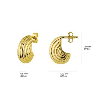 14 Ayar İtalyan Midye Altın Küpe