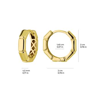 14 Ayar İtalyan Altıgen Altın Küpe