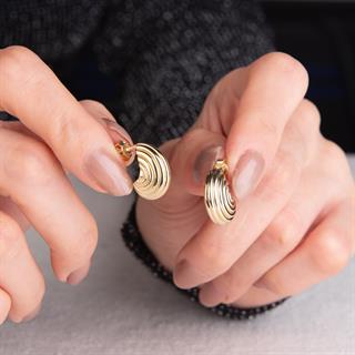 14 Ayar İtalyan Midye Altın Küpe