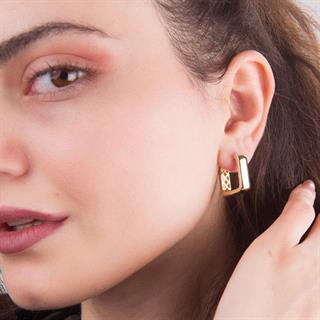 14 Ayar İtalyan Kare Altın Küpe