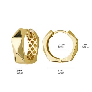 14 Ayar İtalyan Tasarım Altın Küpe