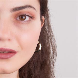 14 Ayar İtalyan Köşeli Altın Küpe