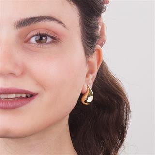 14 Ayar İtalyan Bottega Gözyaşı Damlası Altın Küpe