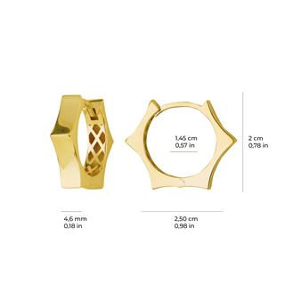 14 Ayar İtalyan Yıldız Altın Küpe