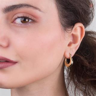 14 Ayar İtalyan Sade Altın Küpe