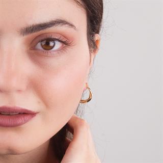 14 Ayar İtalyan Tasarım Altın Küpe