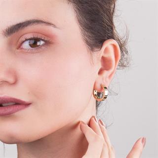 14 Ayar İtalyan Halka Dilim Altın Küpe