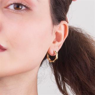 14 Ayar İtalyan Altıgen Altın Küpe