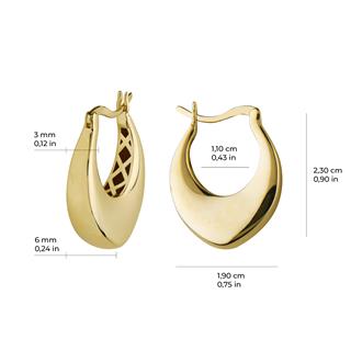 14 Ayar İtalyan Damla Altın Küpe