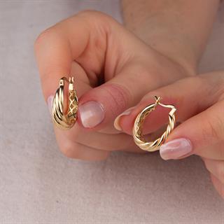 14 Ayar İtalyan Halka Altın Küpe