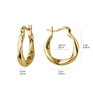 14 Ayar İtalyan Tasarım Altın Küpe