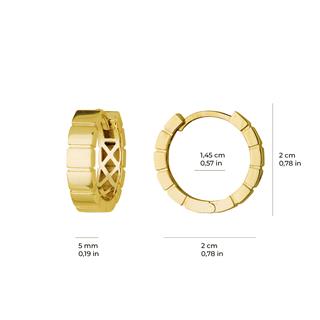 14 Ayar İtalyan Halka Dilim Altın Küpe