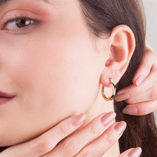 14 Ayar İtalyan Tasarım Altın Küpe