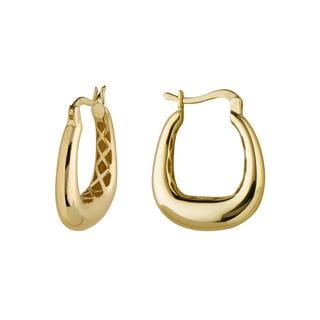 14 Ayar İtalyan Parlak Halka Altın Küpe